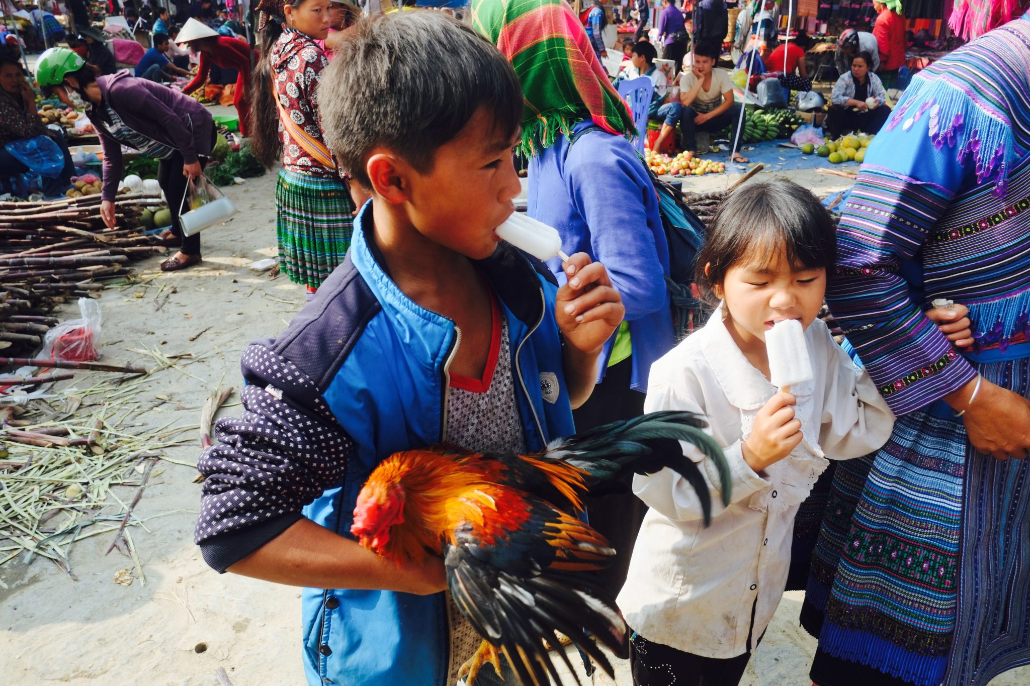 Sonntag Markt in Bac Ha Nordvietnam