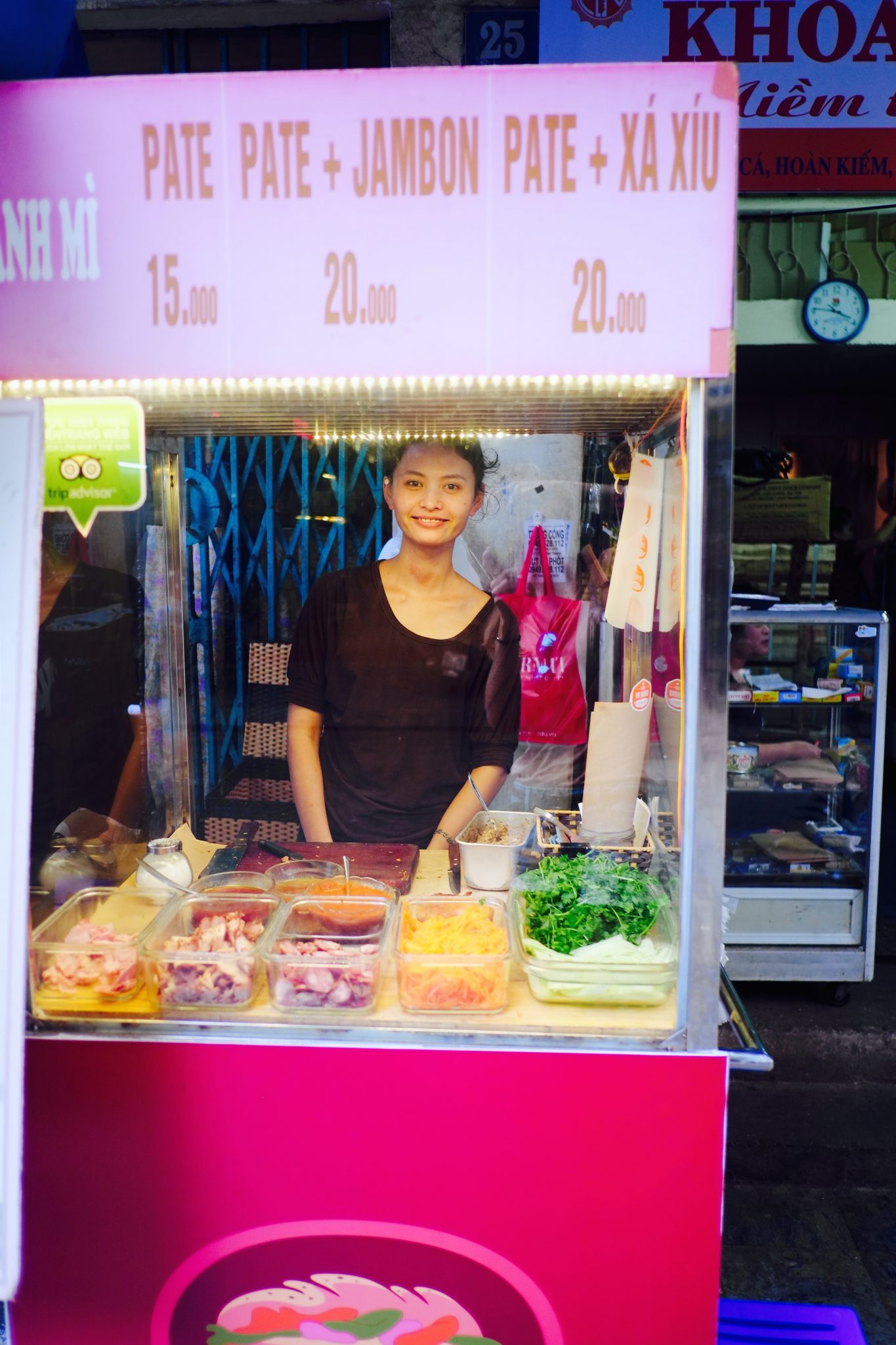 Banh Mi Verkäuferin Hanoi